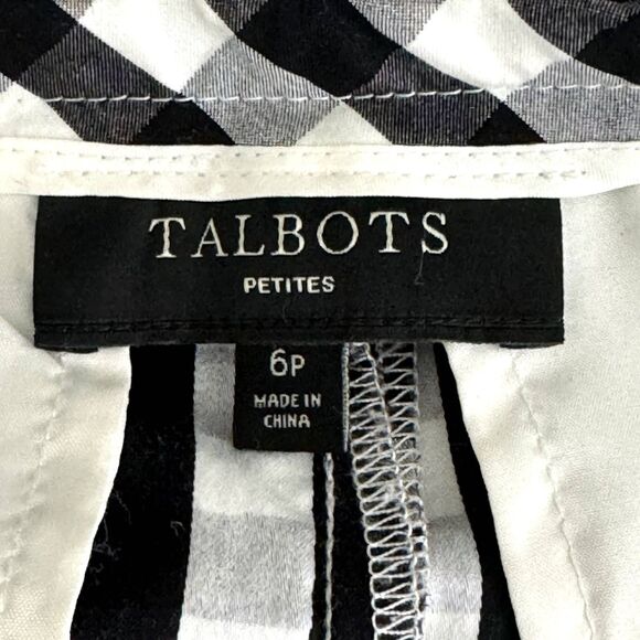 Talbots Gingham Plaid Checkered Side Zip Pants Women's Size 6 Petite - Picture 3 of 8